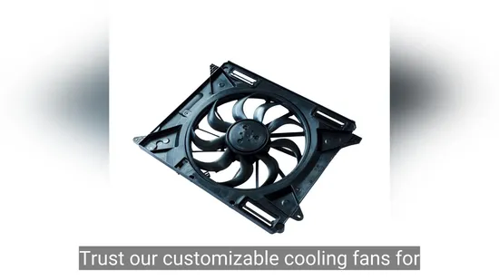 Parti di stampaggio a iniezione di plastica di precisione personalizzate OEM per ventole di raffreddamento per autoveicoli